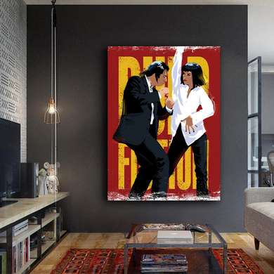 Poster - Pulp Fiction, 60 x 90 см, Poster inramat pe sticla