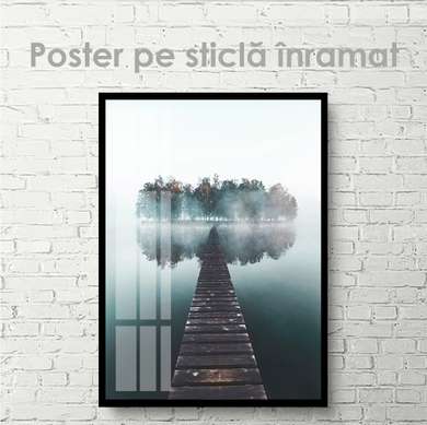 Poster - Podul către insulă, 60 x 90 см, Poster inramat pe sticla