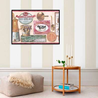 Poster - Poster "Ice cream", 90 x 60 см, Framed poster, Provence