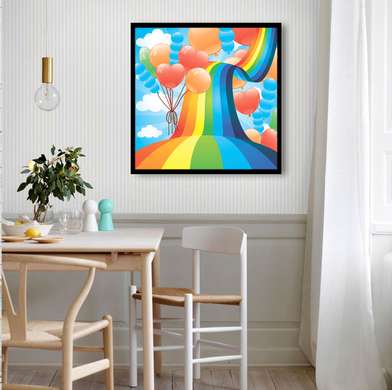 Poster - Rainbow, 40 x 40 см, Canvas on frame