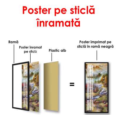 Poster - Peisaj de basm, 50 x 150 см, Poster înrămat, Natură