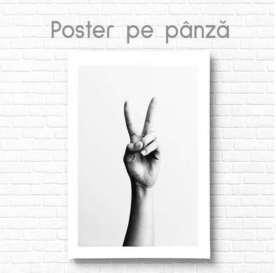 Постер - Рука, 60 x 90 см, Постер на Стекле в раме