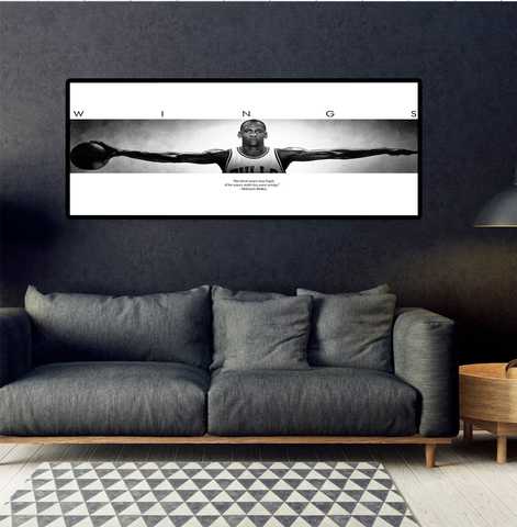 poster di Michael Jordan Wings incorniciato