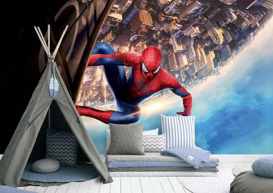 Wall Mural - Spiderman on Helicarrier