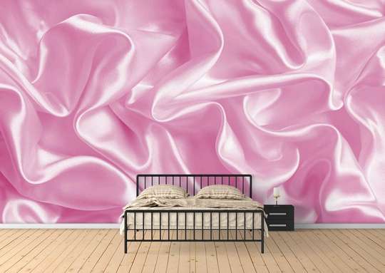Wall Mural - Pink silk