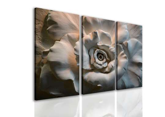 Модульная картина, 3Д цветок., 70 x 50