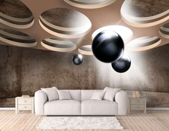 3D Wallpaper - Balloons in the air in 3D space