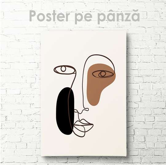 Постер - Контур лица 2, 30 x 45 см, Холст на подрамнике