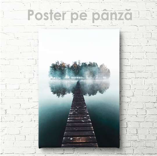 Постер - Мост в острову, 30 x 45 см, Холст на подрамнике