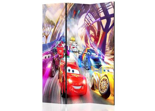 Screen in the nursery with bright cars., 3