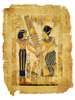 Poster - Egyptian painting on papyrus, 60 x 90 см, Framed poster, Vintage