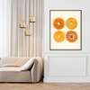 Poster - Orange Citrus, 60 x 90 см, Framed poster on glass, Food and Drinks