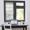 Window Privacy Film, Minimalist decorative stained glass, no colours, 60 x 90cm, Transparent