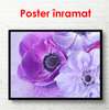 Poster - Flori de primăvară violet, 90 x 45 см, Poster înrămat, Flori