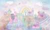 Wall Mural - Colorful Lamas in fairytale and rainbow