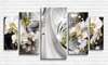Modular picture, White orchids on a gray background, 108 х 60