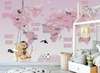 Nursery Wall Mural - Pink card