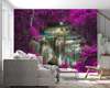 Wall mural - The waterfall and the trees with pink leaves