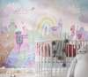 Wall Mural - Colorful Lamas in fairytale and rainbow