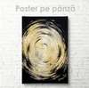 Poster - Abstract golden circle, 30 x 45 см, Canvas on frame