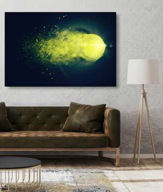Poster - Tennis ball, 45 x 30 см, Canvas on frame