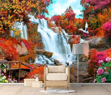 Wall Mural - your colors in a forest landscape