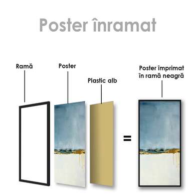 Постер - Нежный минимализм, 45 x 90 см, Постер на Стекле в раме, Абстракция