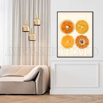 Poster - Orange Citrus, 30 x 45 см, Canvas on frame, Food and Drinks