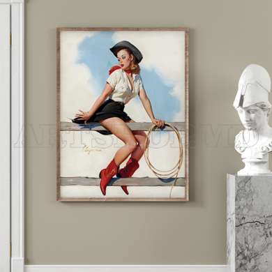 Poster - Portrait of Marilyn Monroe, 60 x 90 см, Framed poster on glass, Famous People