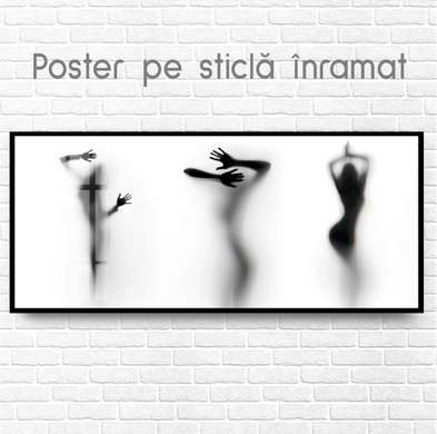 Poster - Umbre, 150 x 50 см, Poster inramat pe sticla