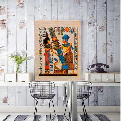 Poster - Egyptian drawing, 30 x 60 см, Canvas on frame