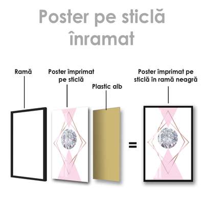Poster - Cristal, 60 x 90 см, Poster inramat pe sticla