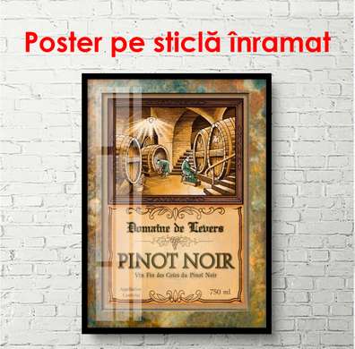 Poster - Poster with wine cellar, 60 x 90 см, Framed poster, Provence
