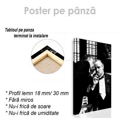 Poster - The Godfather, 60 x 90 см, Framed poster on glass, Famous People