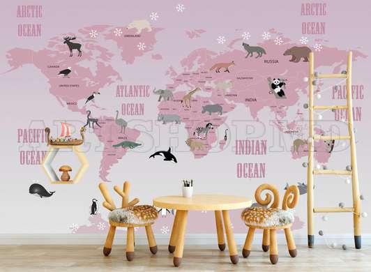 Nursery Wall Mural - Pink card