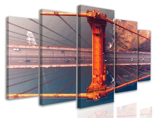 Модульная картина, Элемент красного моста, 108 х 60