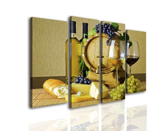 Modular picture, Wine with cheese., 198 x 115