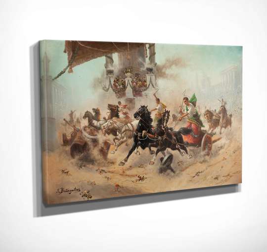 Poster - Bătălia în Roma antică, 45 x 30 см, Panza pe cadru