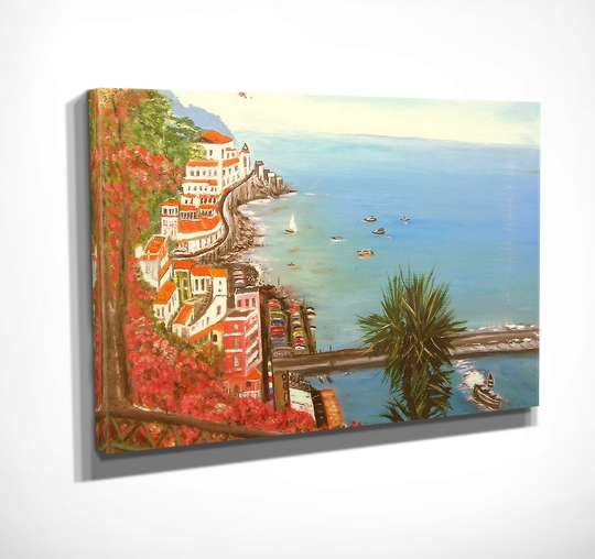 Poster - View of the beautiful embankment, 45 x 30 см, Canvas on frame, Art