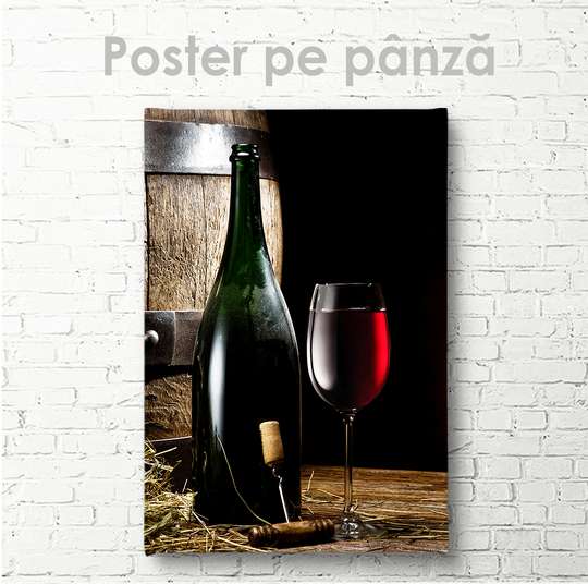 Постер - Вино, 30 x 45 см, Холст на подрамнике