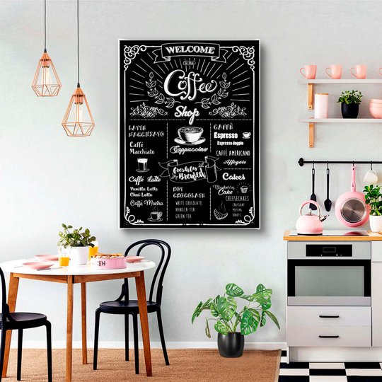Poster, Coffee Shop, Panza pe cadru
