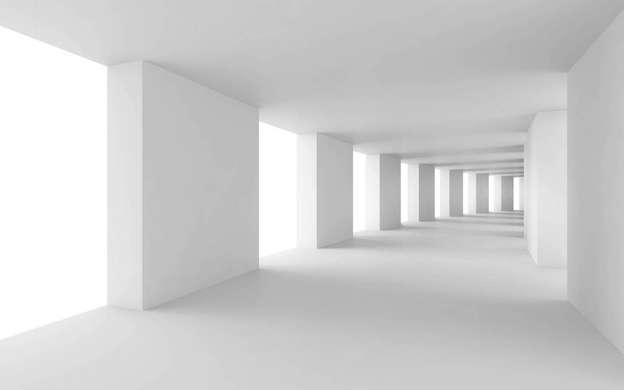 Fototapet 3D - Coridorul cu pereți albi