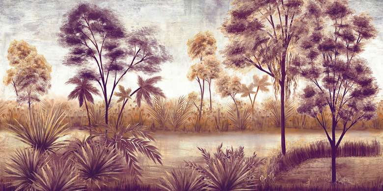 Wall Mural - Trees in warm colors
