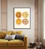 Poster - Orange Citrus, 60 x 90 см, Framed poster on glass, Food and Drinks