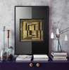 Poster - Metallic With golden details abstraction, 30 x 45 см, Canvas on frame, Abstract