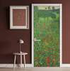 3Д наклейка на дверь, Маковое поле- Густав Климт, 60 x 90cm