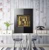 Poster - Metallic With golden details abstraction, 30 x 45 см, Canvas on frame, Abstract