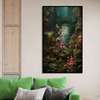 Poster - The path through the depths of the forest, 30 x 60 см, Framed poster, Botanical