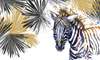 Fototapet - O zebră abstractă pe fundal alb