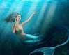 Modular picture, The little mermaid under the water, 108 х 60